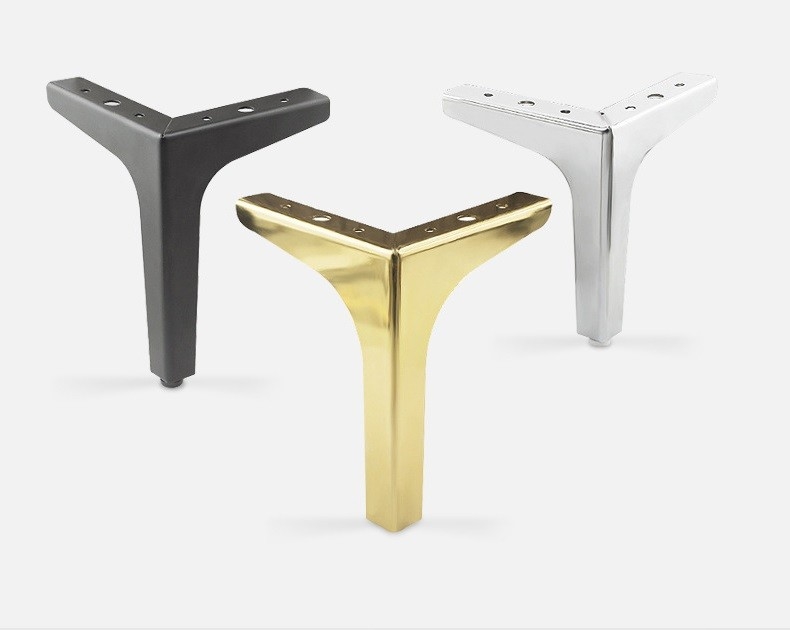 Pé da mobília de Chrome dos encaixes de Sofa Corner Feet Furniture Hardware do metal para o sofá