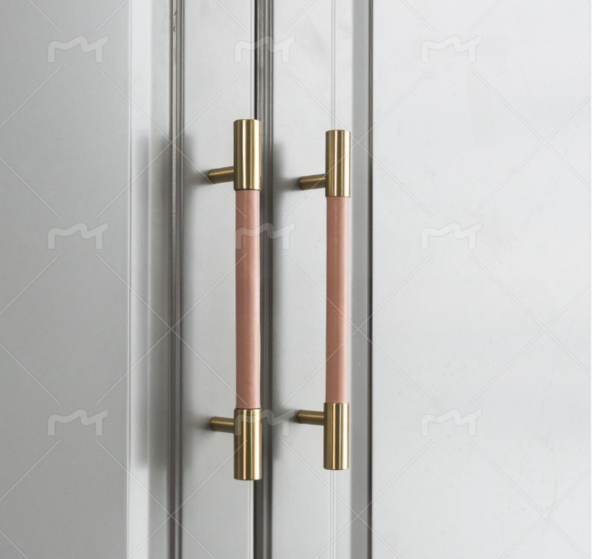 160mm Colourful Leather Knob Drawer Door Handle Hardware para decoração