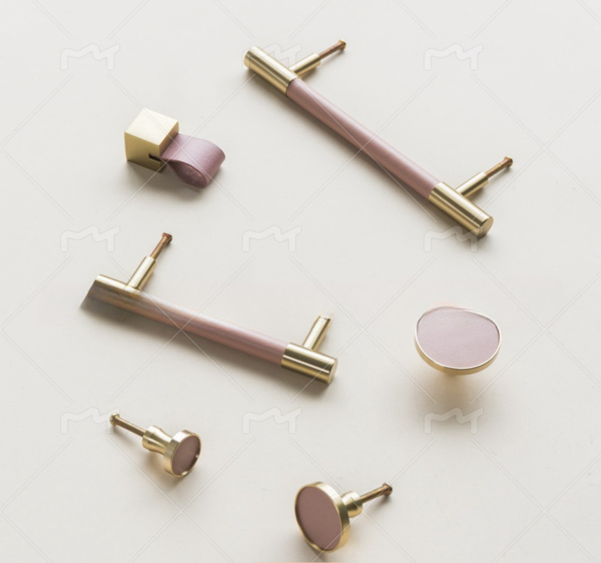 160mm Colourful Leather Knob Drawer Door Handle Hardware para decoração