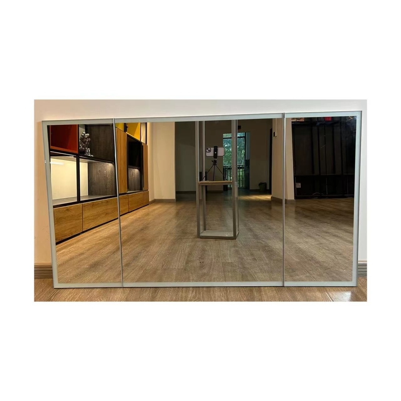 Porta do armário de espelhos inteligentes com frigorífico Todas as luzes LED de alumínio toque abertas luzes de defogamento