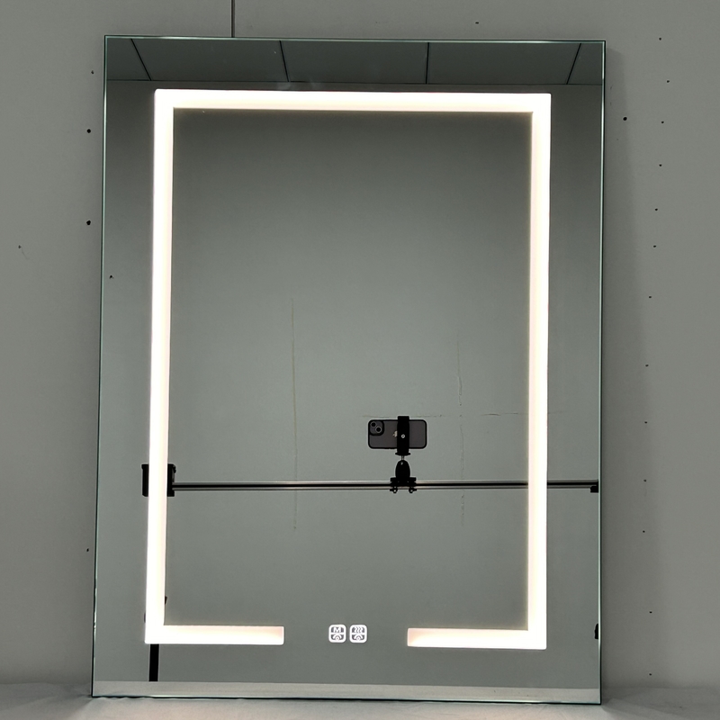 Fábrica por atacado Elegante Gabinete Chuveiro Espelho iluminado Largo Banheiro Smart LED Espelho Gabinete Alumínio Espelho