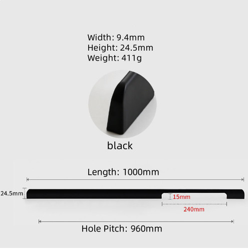 Fábrica direta moderna simples alucinação porta alça americano preto guarda-roupa armário armário alongar porta do armário puxa