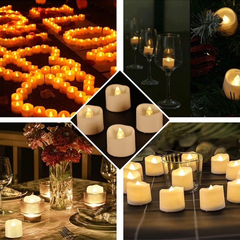 LED eletrônico piscando luz quente bateria velas incandescentes para casamento Natal Halloween decorações