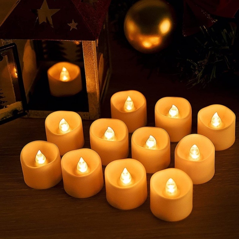 LED eletrônico piscando luz quente bateria velas incandescentes para casamento Natal Halloween decorações