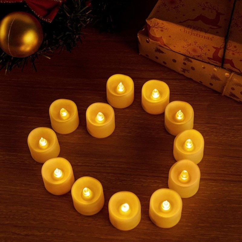 LED eletrônico piscando luz quente bateria velas incandescentes para casamento Natal Halloween decorações