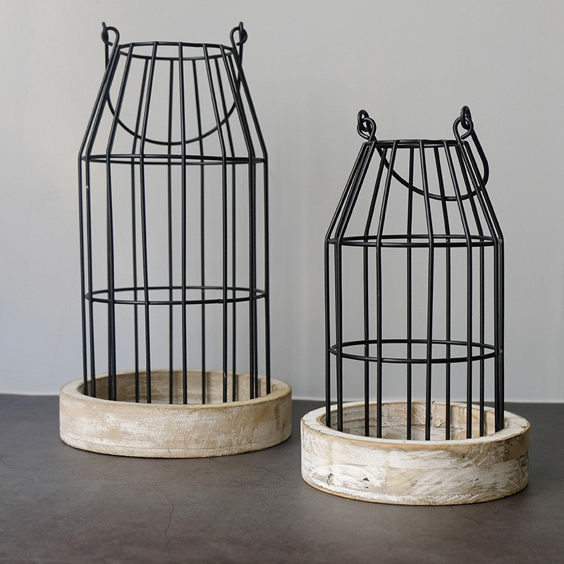 Lâmpadas de estilo de quinta Design de garrafa Art estilo de ferro porta-lâmpadas para decoração residencial