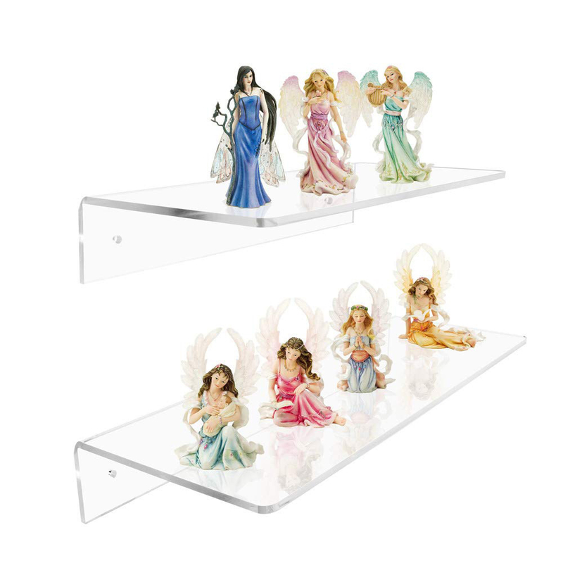 Prateleira de parede de madeira moderna para decoração doméstica em cor branca elegante
