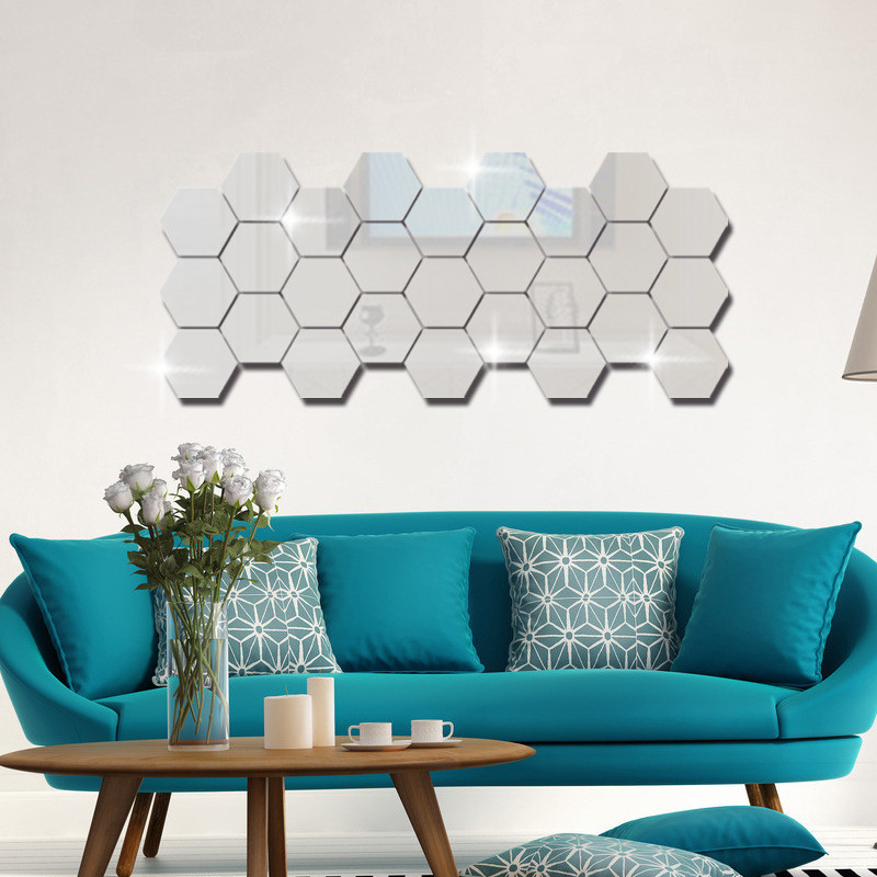 Produto de decoração de casa de prata moderna acrílica SML Mirror Decor
