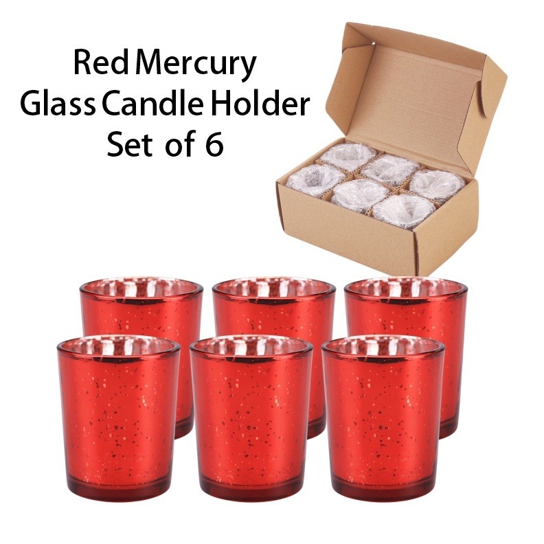 Conjunto de porta-velas de vidro de revestimento de galvanização de cores brilhantes frasco pequeno de vela para decoração de casamento