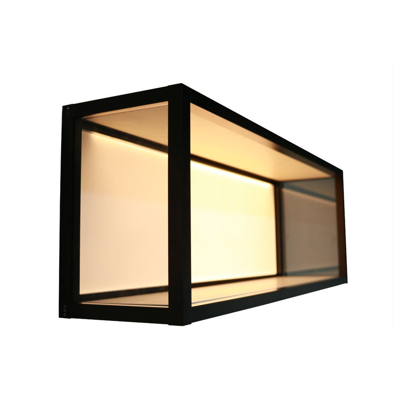 prateleira luminosa de alumínio da parede do cubo de 810x200x298mm para a decoração da sala de visitas