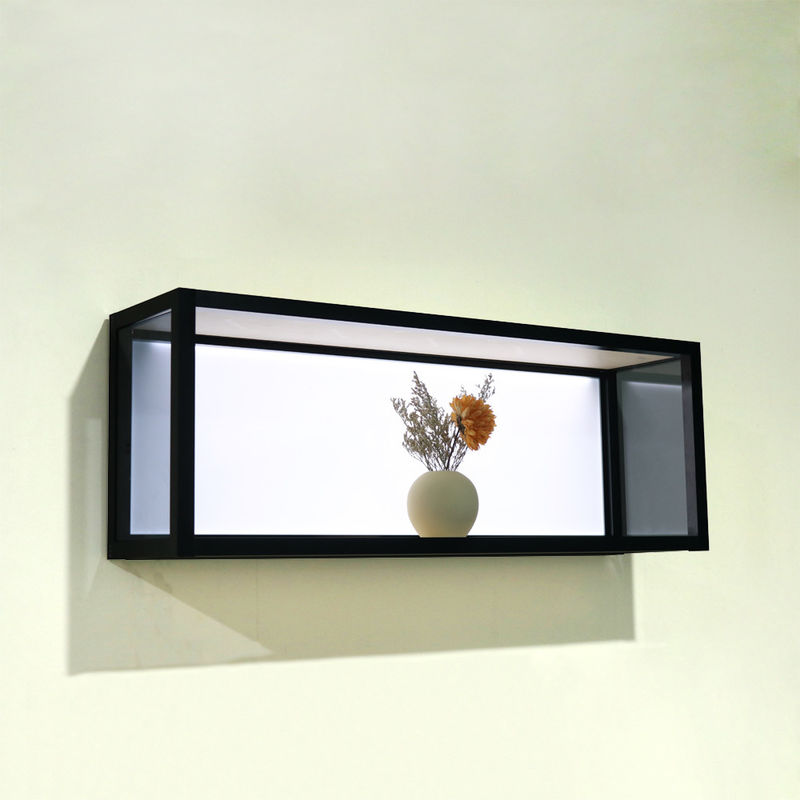 prateleira luminosa de alumínio da parede do cubo de 810x200x298mm para a decoração da sala de visitas