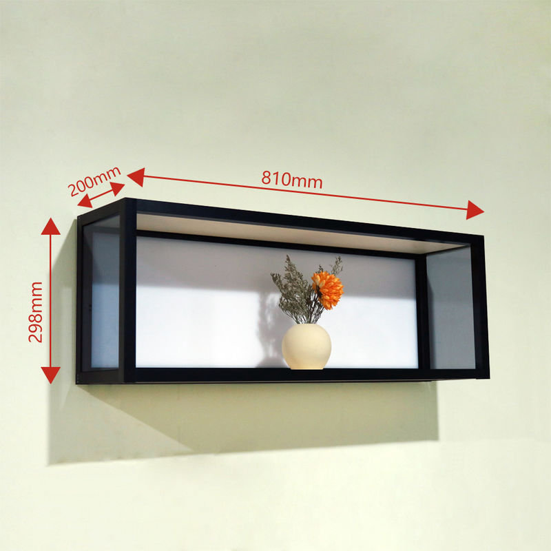 prateleira luminosa de alumínio da parede do cubo de 810x200x298mm para a decoração da sala de visitas