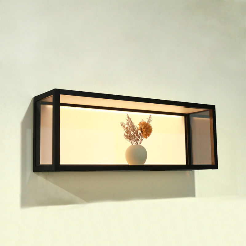 prateleira luminosa de alumínio da parede do cubo de 810x200x298mm para a decoração da sala de visitas