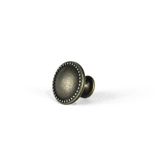 vintage de 25mm liga de zinco em volta dos botões de bronze do armário