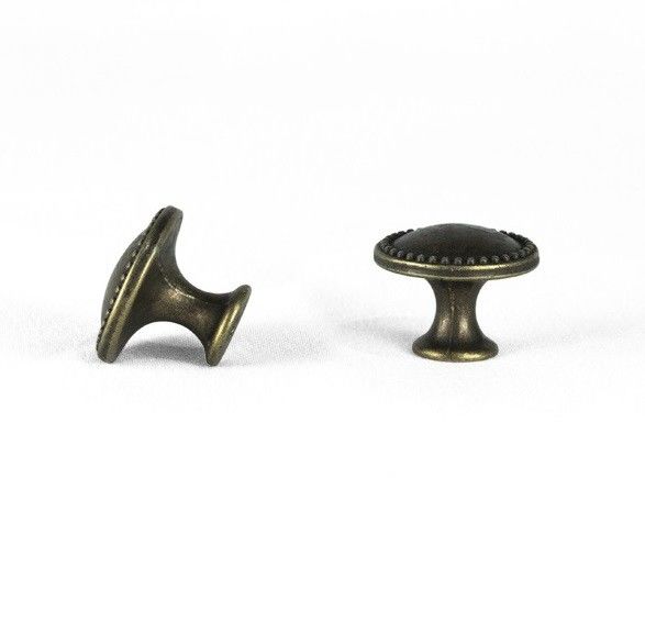 vintage de 25mm liga de zinco em volta dos botões de bronze do armário