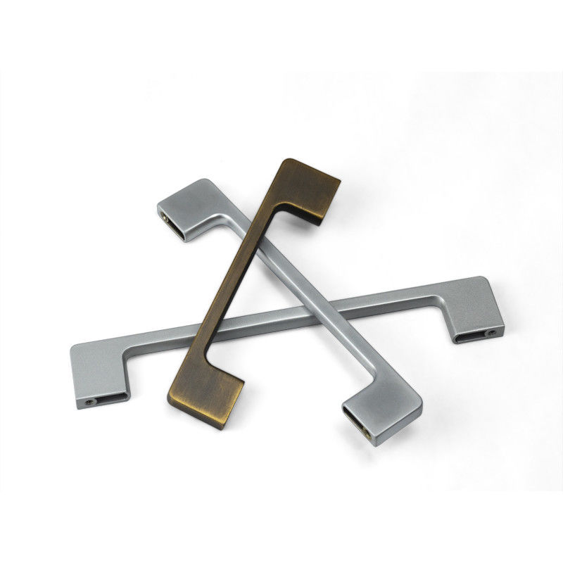 96mm liga de zinco quadrado T Bar Porta de mão de prata para cozinha gabinete
