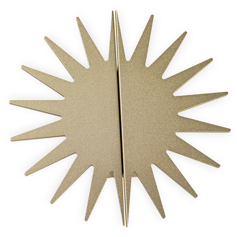Sun dourado deu forma aos puxadores da porta decorativos de alumínio do vestuário da novidade dos botões 4.72inches do armário
